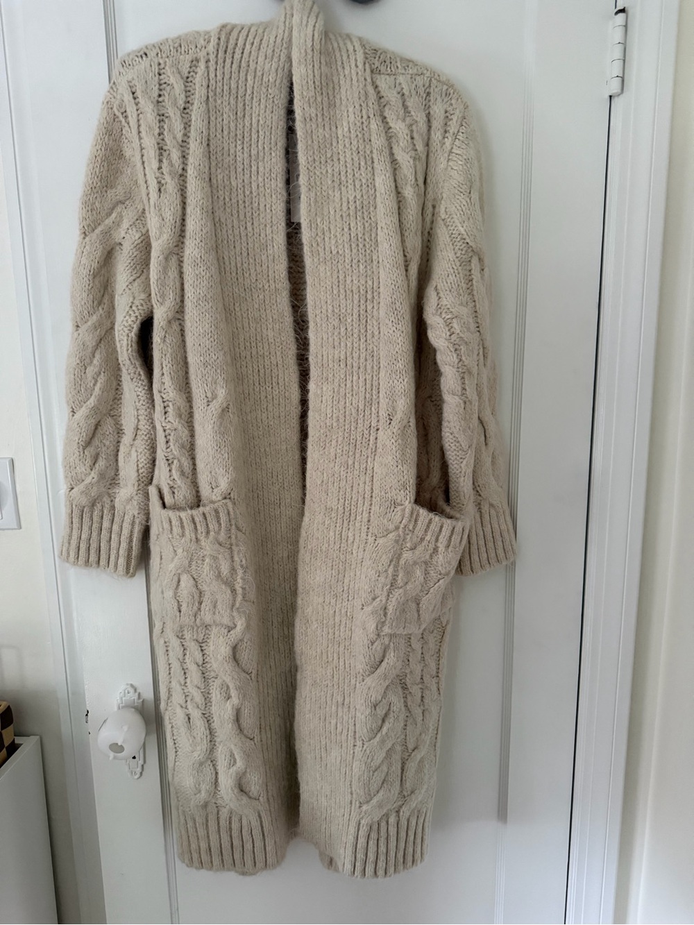 BRAND NEW w/Tags: Cozy Cable Knit Open-Front Sweater Cardigan